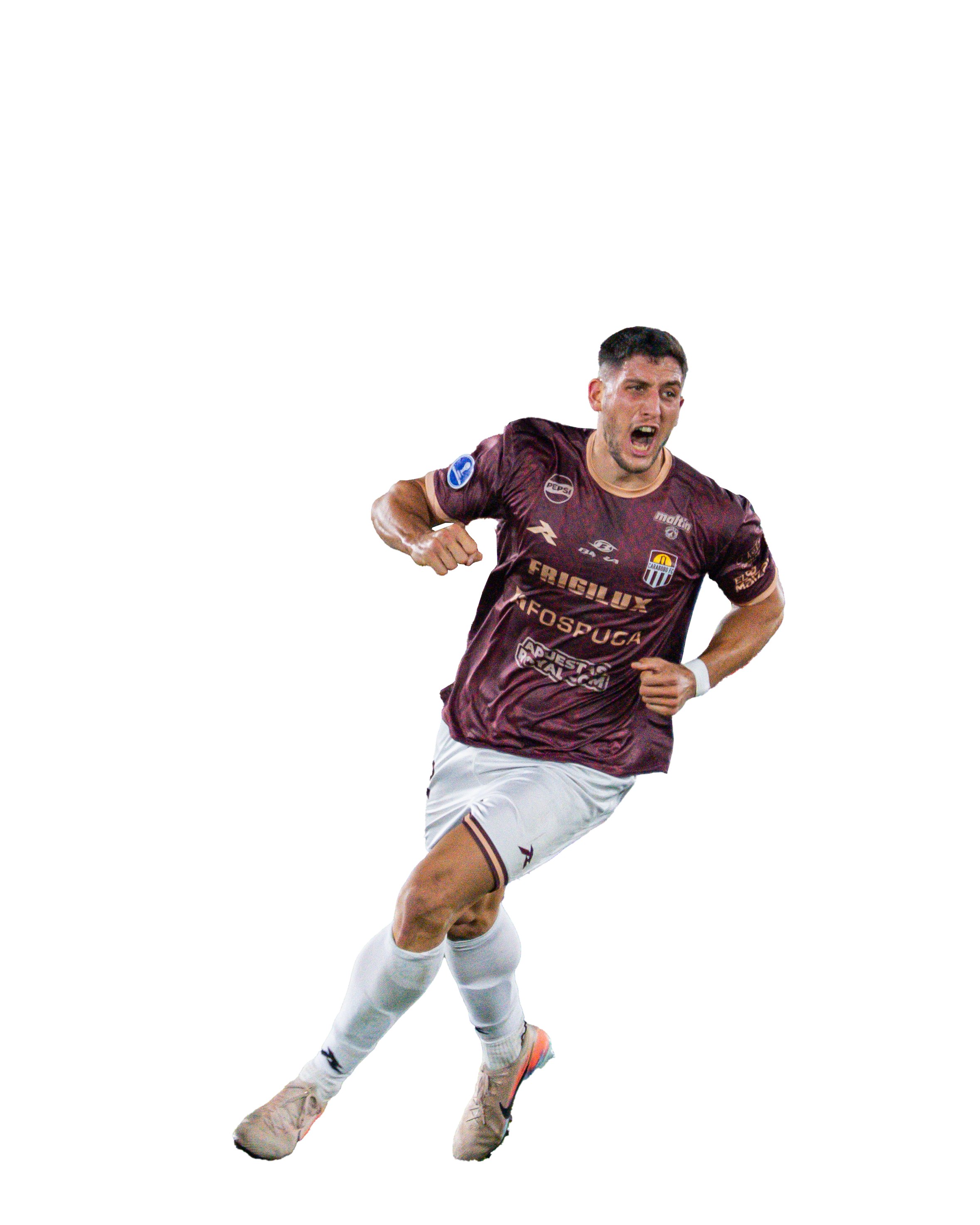 Ezequiel Neira, defensor central de Carabobo FC, de cuerpo entero con su camiseta.